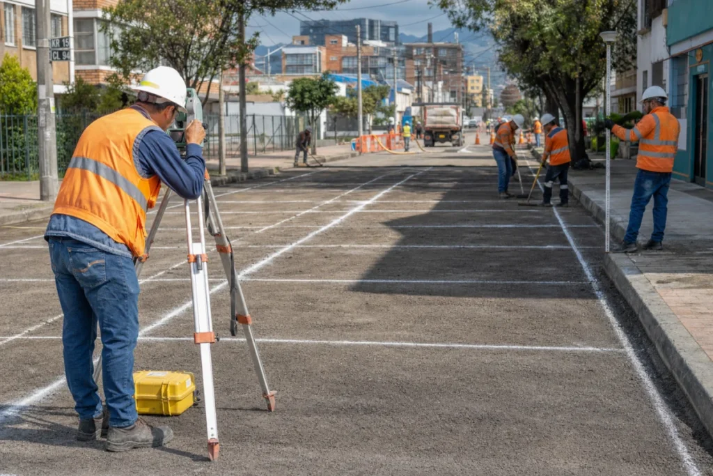 Demarcación para vías, parqueaderos y canchas deportivas en Bogotá
