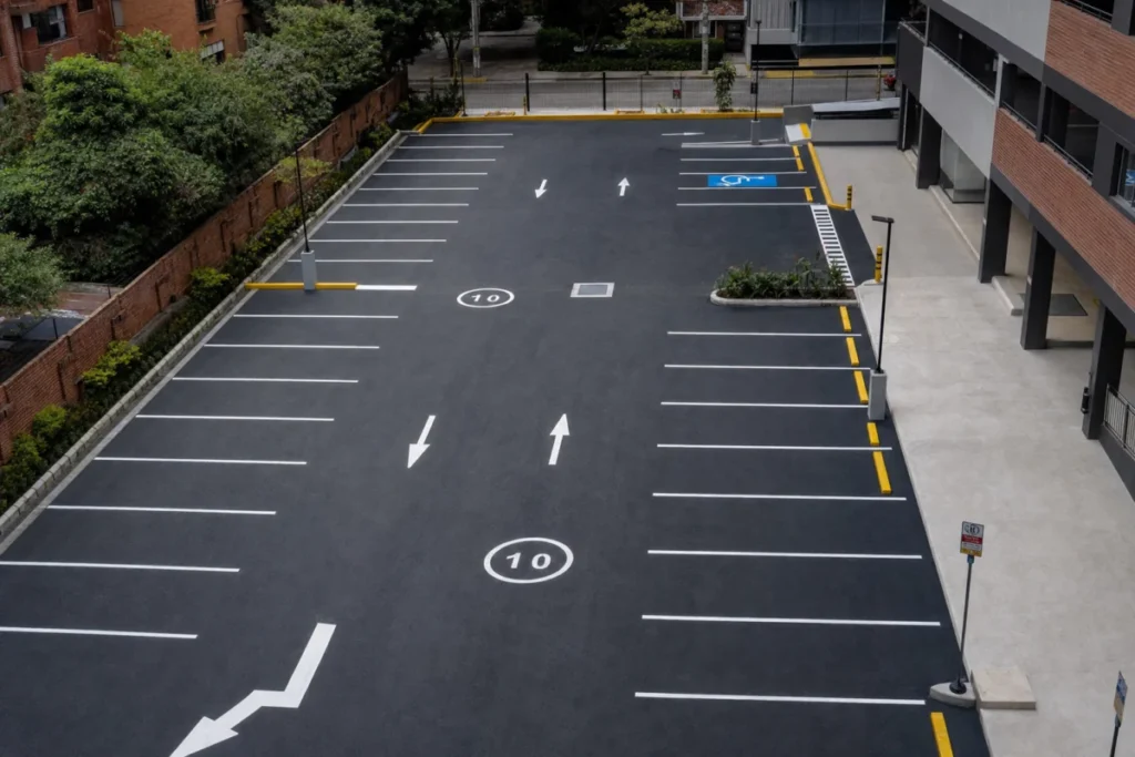 Demarcación para vías, parqueaderos y canchas deportivas en Bogotá
